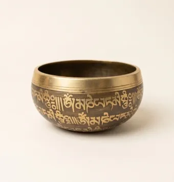 کاسه تبتی مشکی طلایی